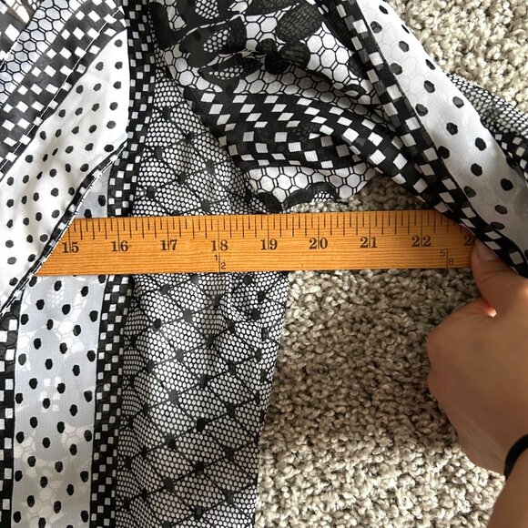 La Cera Women's M Floral Polka Dot Button-Down Shirt Blouse Casual Top - Picture 7 of 8